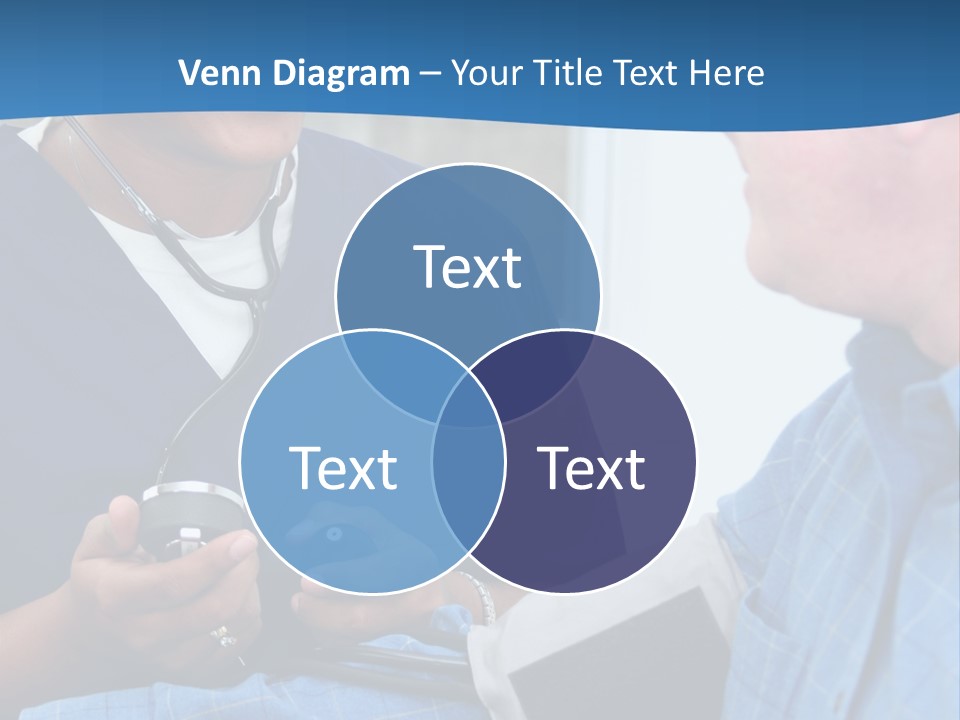 Man Having His Blood Pressure Checked By A Nurse PowerPoint Template
