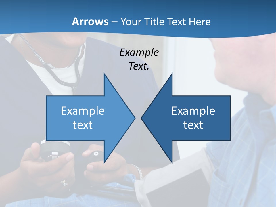 Man Having His Blood Pressure Checked By A Nurse PowerPoint Template