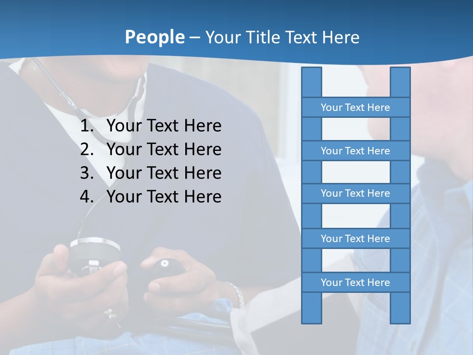 Man Having His Blood Pressure Checked By A Nurse PowerPoint Template