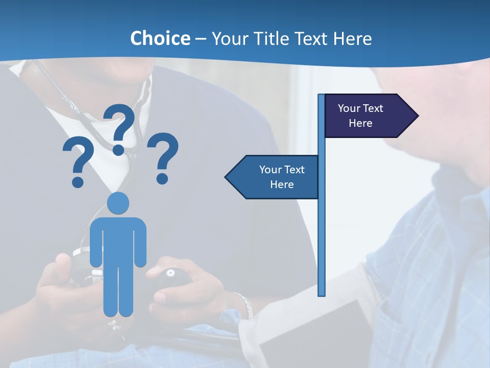 Man Having His Blood Pressure Checked By A Nurse PowerPoint Template
