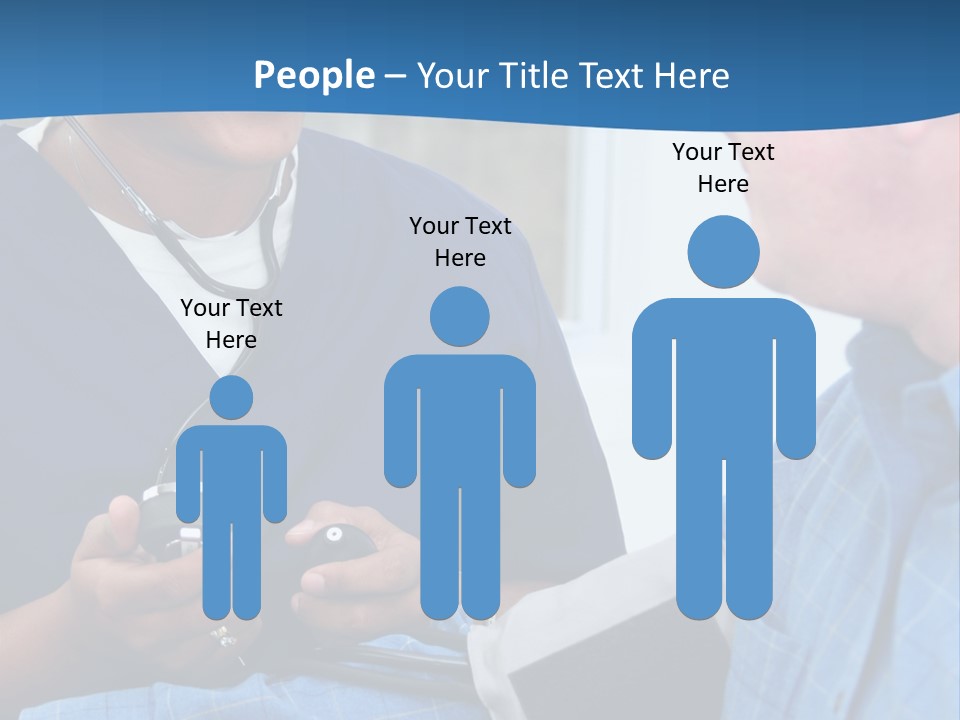 Man Having His Blood Pressure Checked By A Nurse PowerPoint Template
