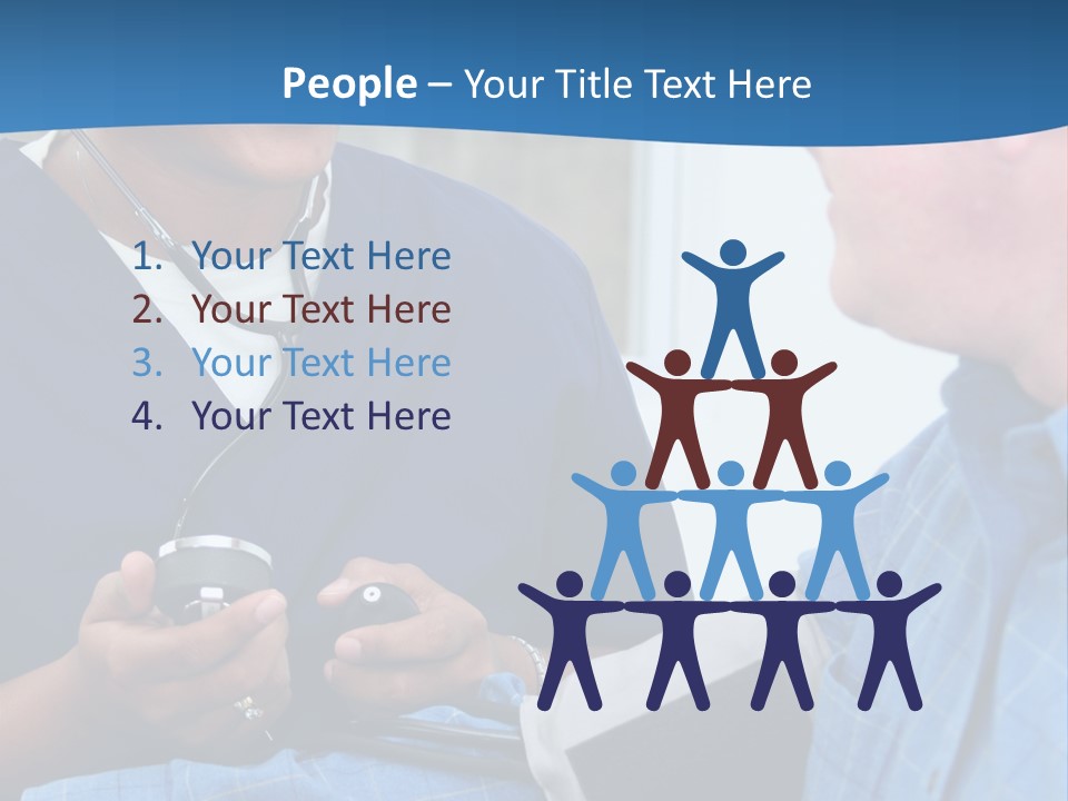 Man Having His Blood Pressure Checked By A Nurse PowerPoint Template