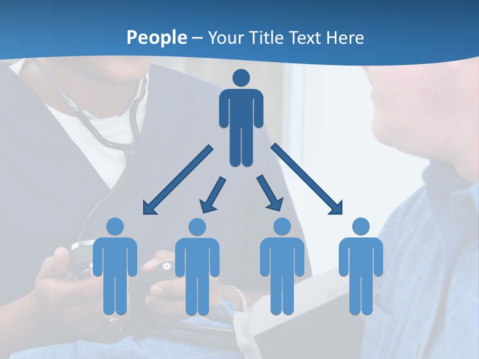Man Having His Blood Pressure Checked By A Nurse PowerPoint Template