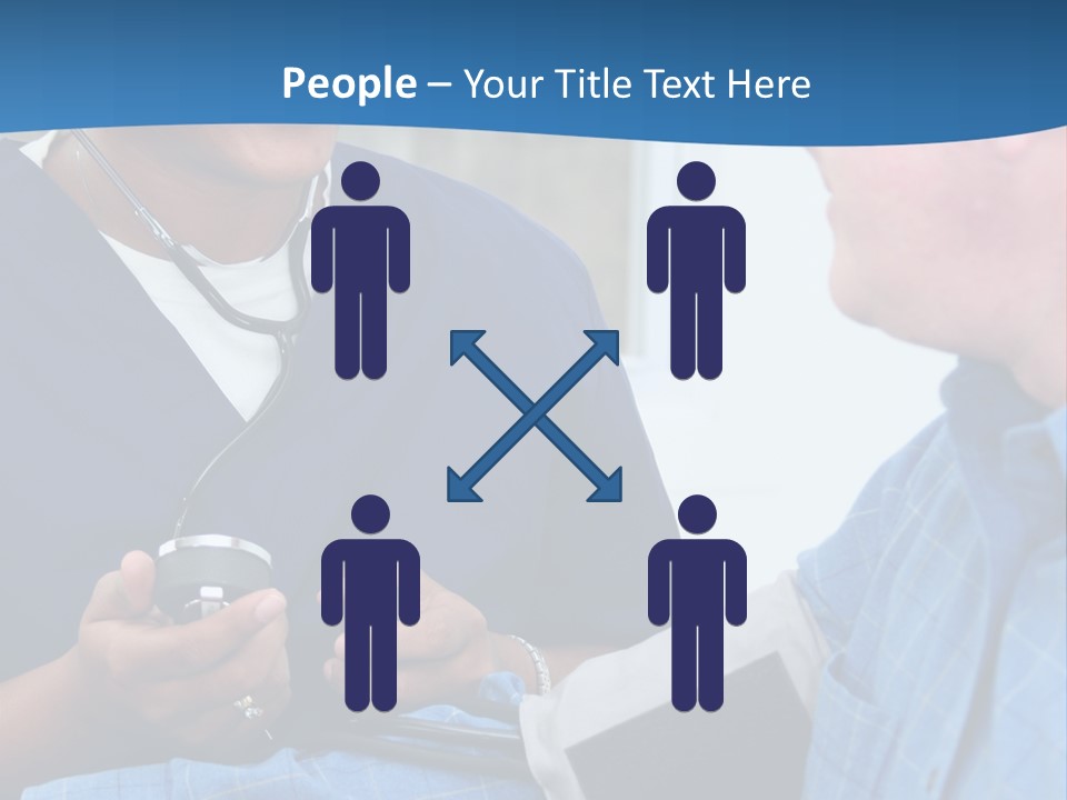 Man Having His Blood Pressure Checked By A Nurse PowerPoint Template