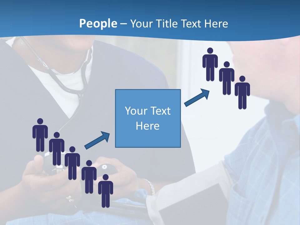 Man Having His Blood Pressure Checked By A Nurse PowerPoint Template