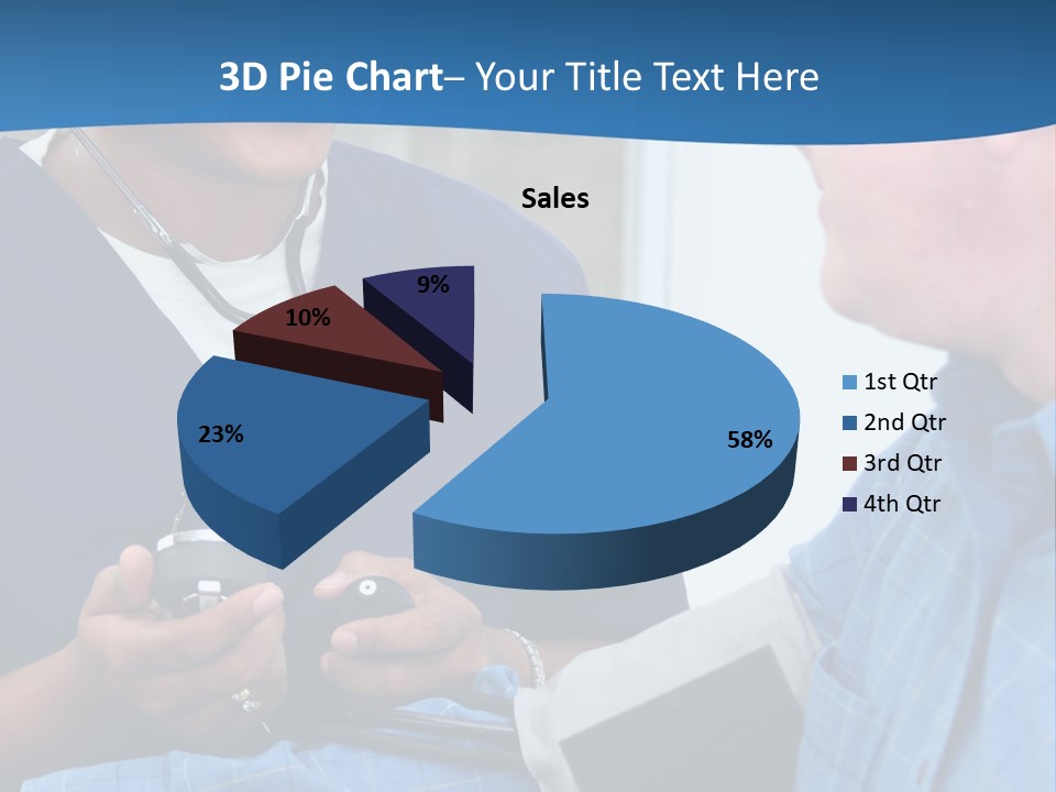 Man Having His Blood Pressure Checked By A Nurse PowerPoint Template