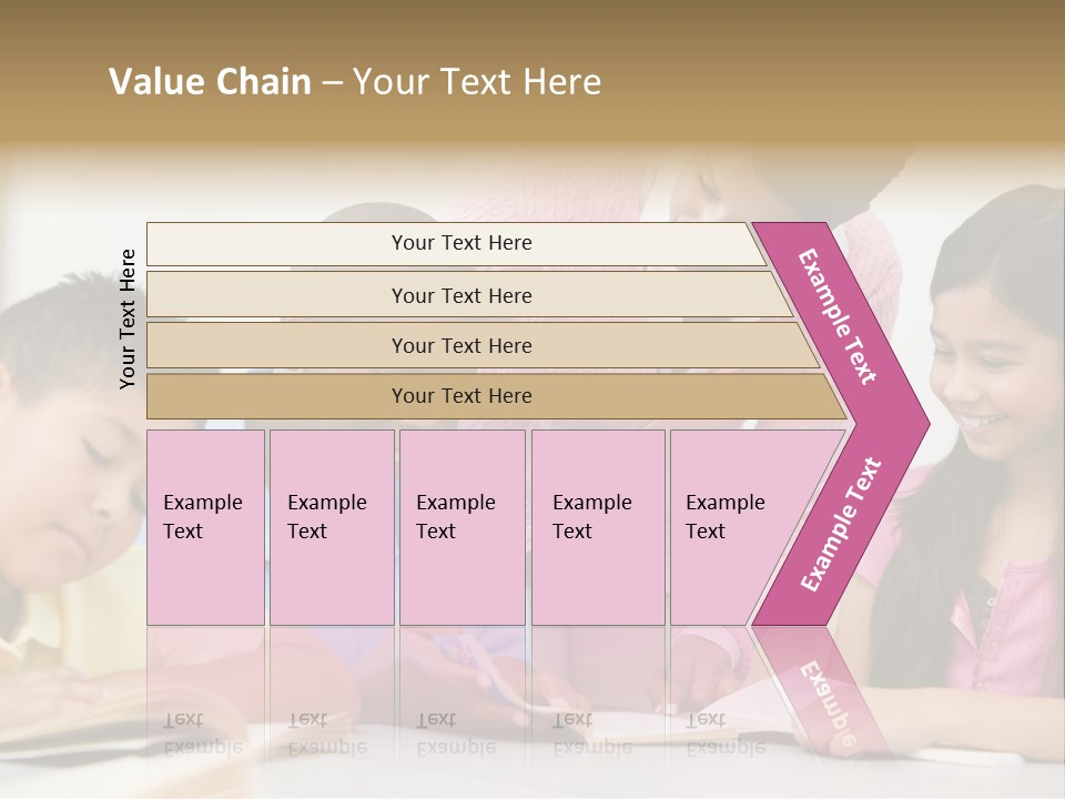 A Group Of Children Sitting At A Table With A Teacher PowerPoint Template