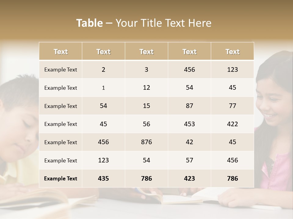 A Group Of Children Sitting At A Table With A Teacher PowerPoint Template