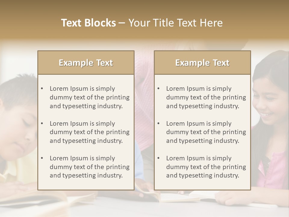 A Group Of Children Sitting At A Table With A Teacher PowerPoint Template