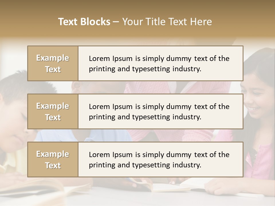 A Group Of Children Sitting At A Table With A Teacher PowerPoint Template