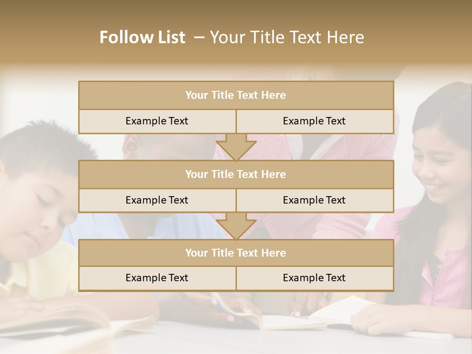 A Group Of Children Sitting At A Table With A Teacher PowerPoint Template