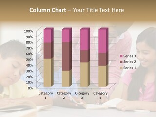 A Group Of Children Sitting At A Table With A Teacher PowerPoint Template