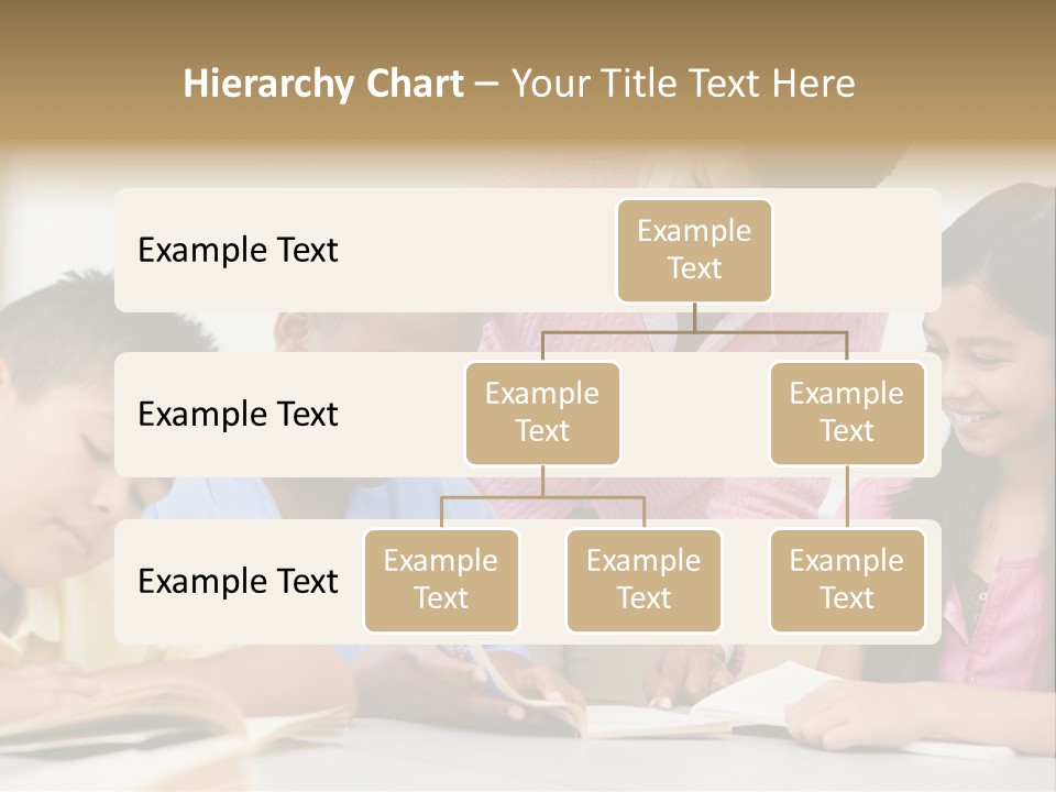 A Group Of Children Sitting At A Table With A Teacher PowerPoint Template