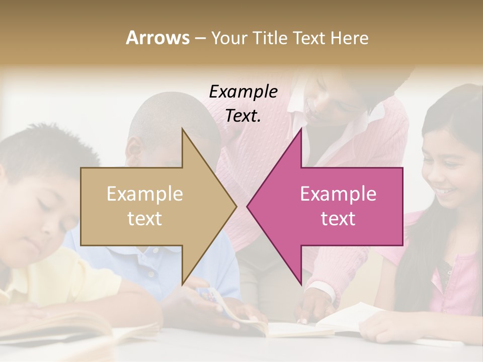 A Group Of Children Sitting At A Table With A Teacher PowerPoint Template