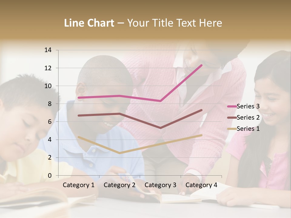 A Group Of Children Sitting At A Table With A Teacher PowerPoint Template