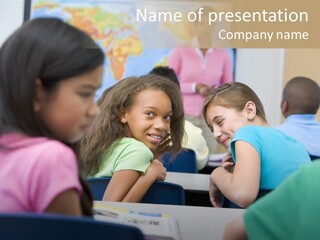 Female Pupil Being Bullied In Elementary School PowerPoint Template