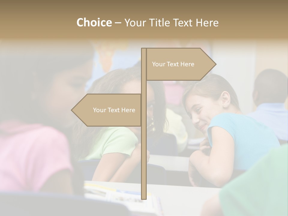 Female Pupil Being Bullied In Elementary School PowerPoint Template