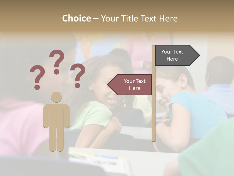 Female Pupil Being Bullied In Elementary School PowerPoint Template