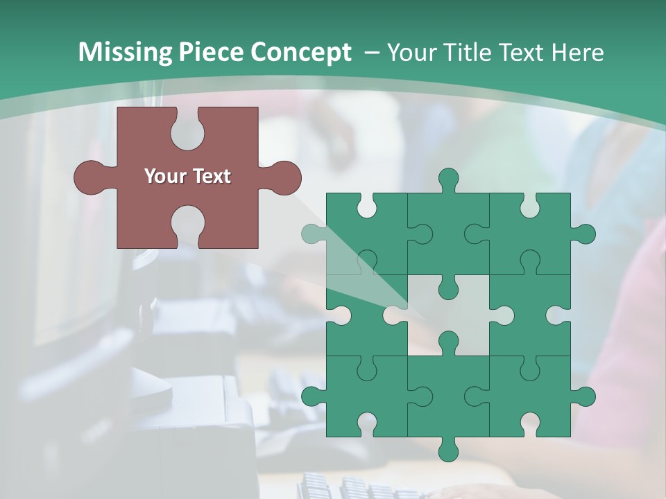 Male Pupil In Elementary School Computer Class PowerPoint Template