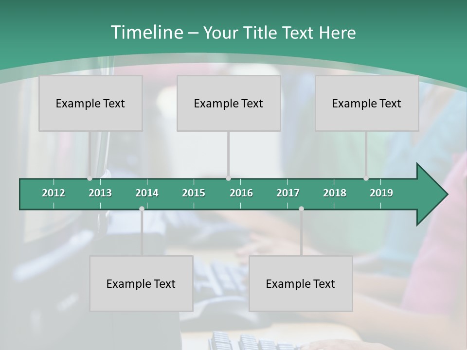 Male Pupil In Elementary School Computer Class PowerPoint Template