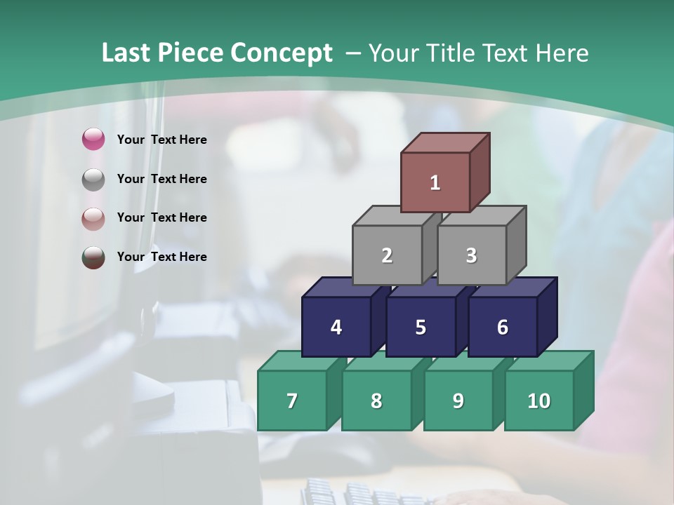 Male Pupil In Elementary School Computer Class PowerPoint Template