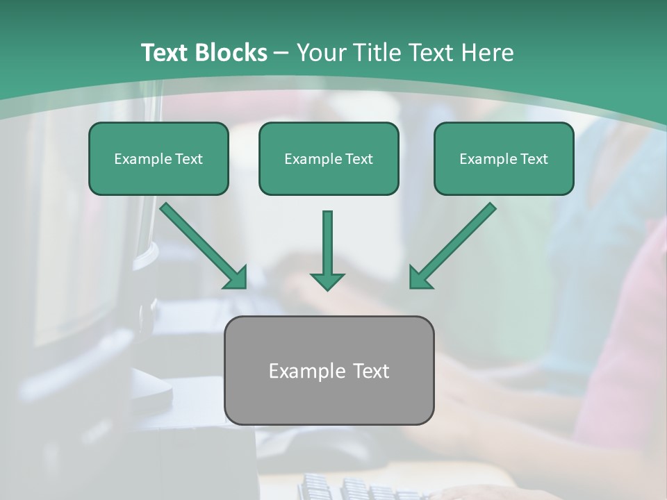 Male Pupil In Elementary School Computer Class PowerPoint Template