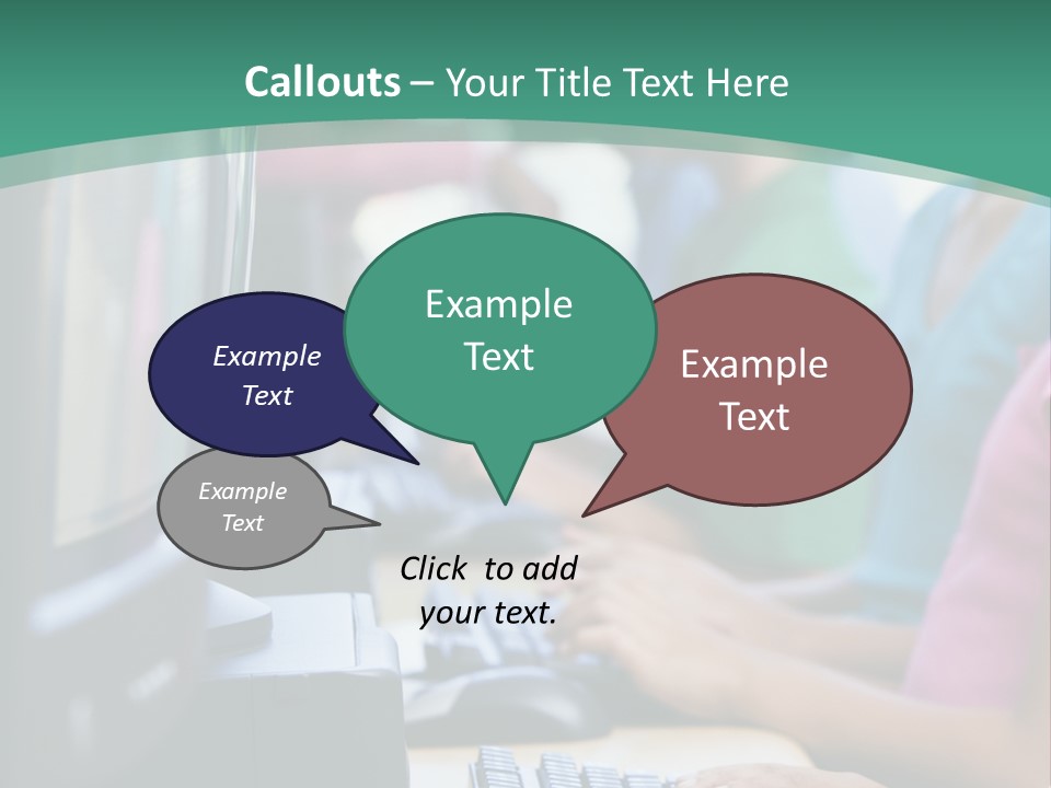 Male Pupil In Elementary School Computer Class PowerPoint Template