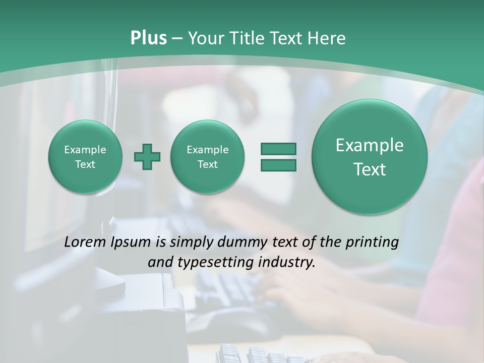 Male Pupil In Elementary School Computer Class PowerPoint Template