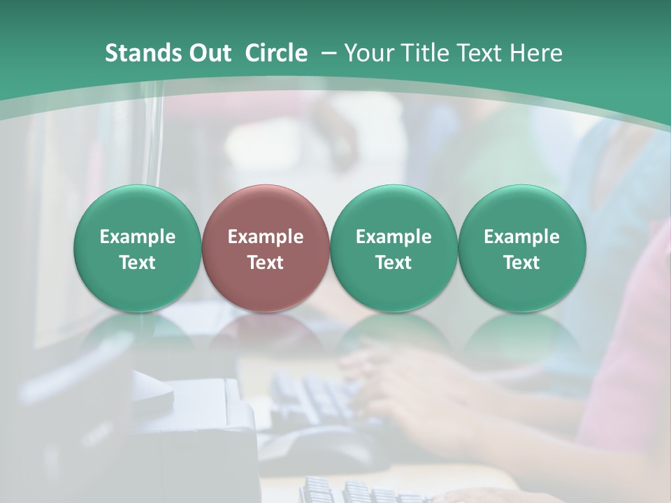 Male Pupil In Elementary School Computer Class PowerPoint Template