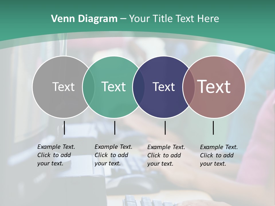 Male Pupil In Elementary School Computer Class PowerPoint Template
