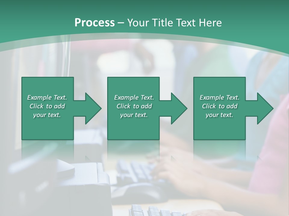 Male Pupil In Elementary School Computer Class PowerPoint Template