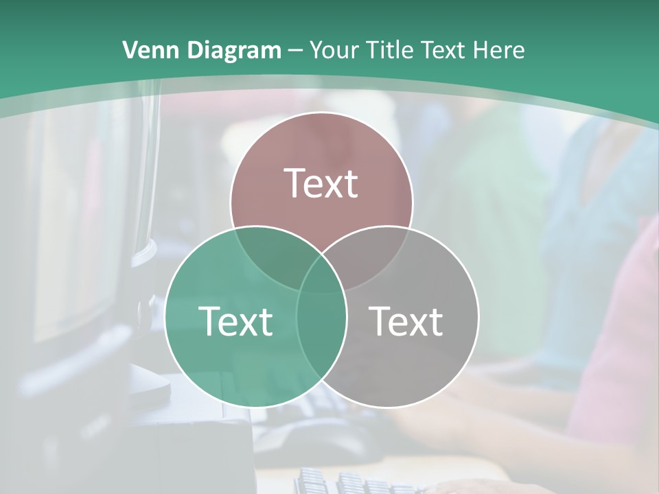 Male Pupil In Elementary School Computer Class PowerPoint Template