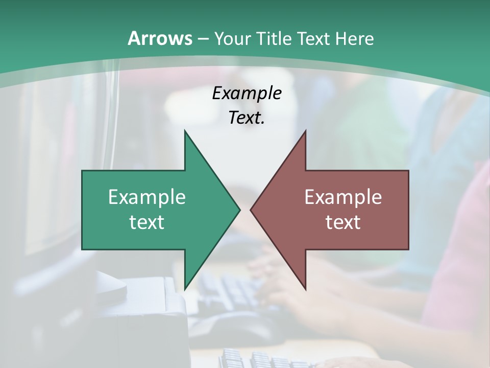 Male Pupil In Elementary School Computer Class PowerPoint Template