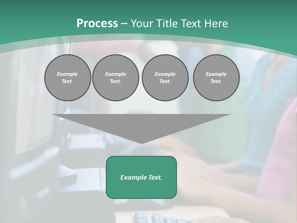 Male Pupil In Elementary School Computer Class PowerPoint Template