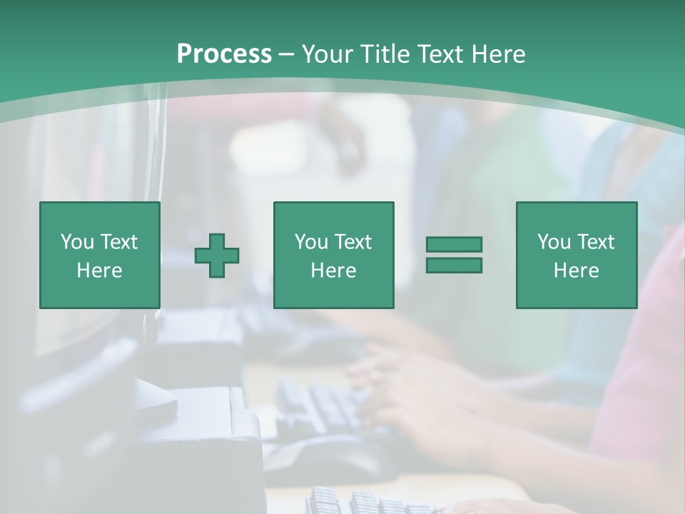 Male Pupil In Elementary School Computer Class PowerPoint Template