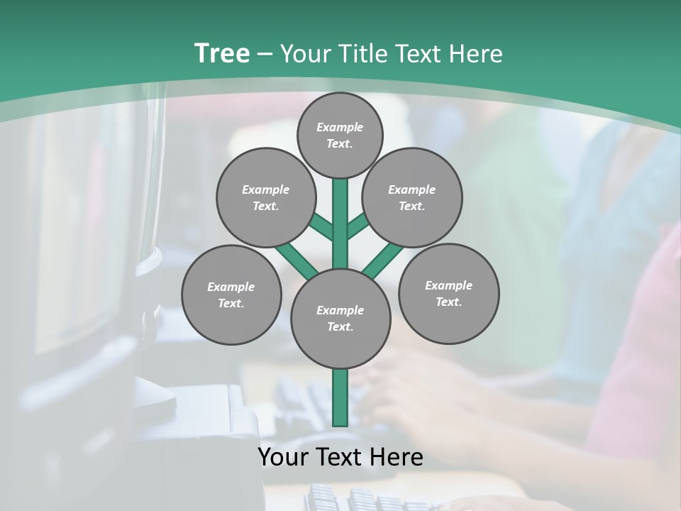 Male Pupil In Elementary School Computer Class PowerPoint Template