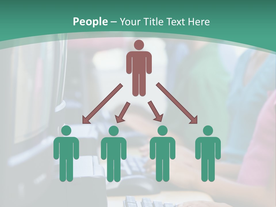 Male Pupil In Elementary School Computer Class PowerPoint Template