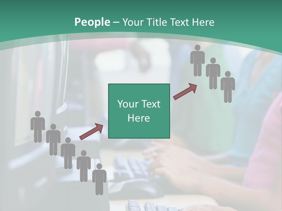 Male Pupil In Elementary School Computer Class PowerPoint Template