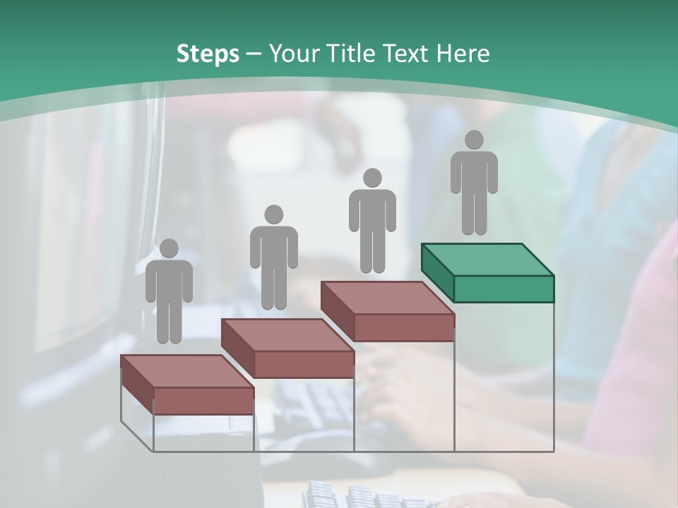 Male Pupil In Elementary School Computer Class PowerPoint Template