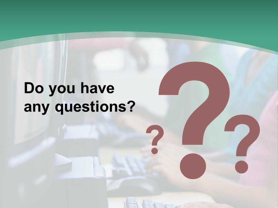 Male Pupil In Elementary School Computer Class PowerPoint Template