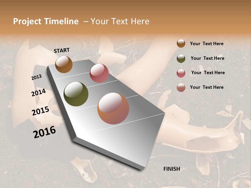 The Old, Broken Doll On The Ground PowerPoint Template
