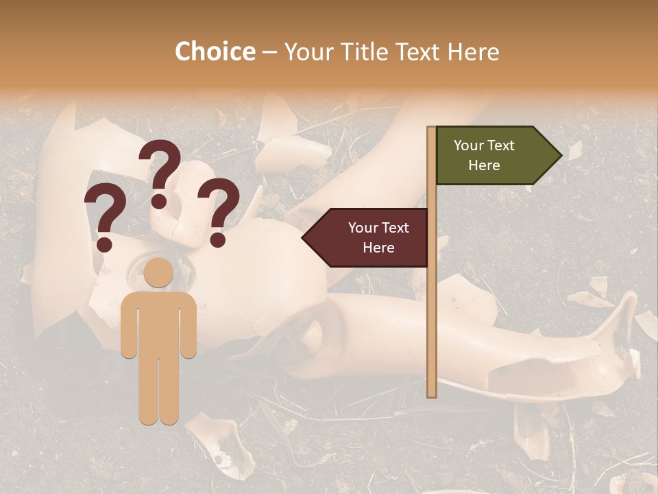 The Old, Broken Doll On The Ground PowerPoint Template