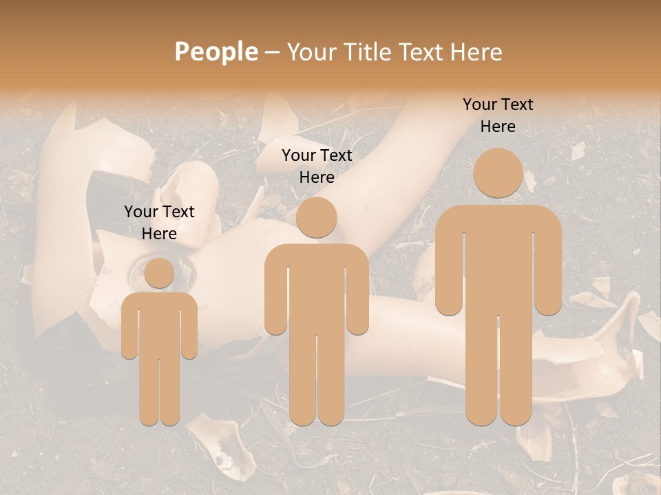 The Old, Broken Doll On The Ground PowerPoint Template