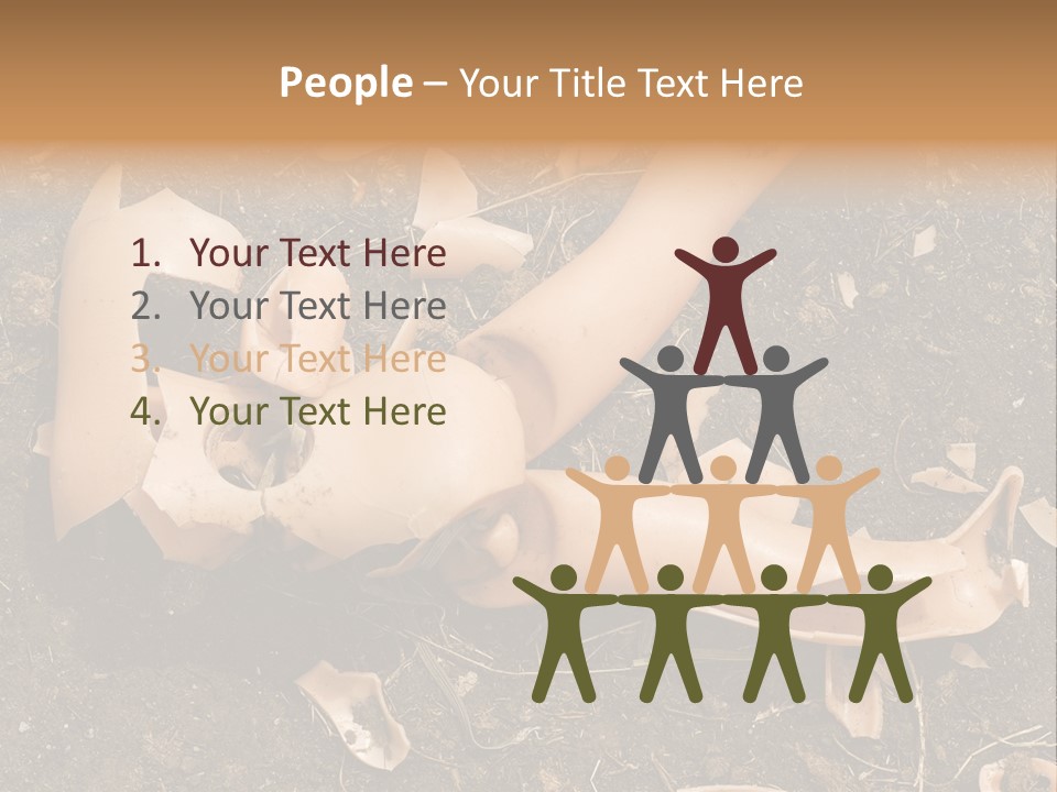 The Old, Broken Doll On The Ground PowerPoint Template