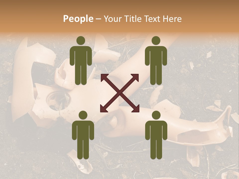 The Old, Broken Doll On The Ground PowerPoint Template