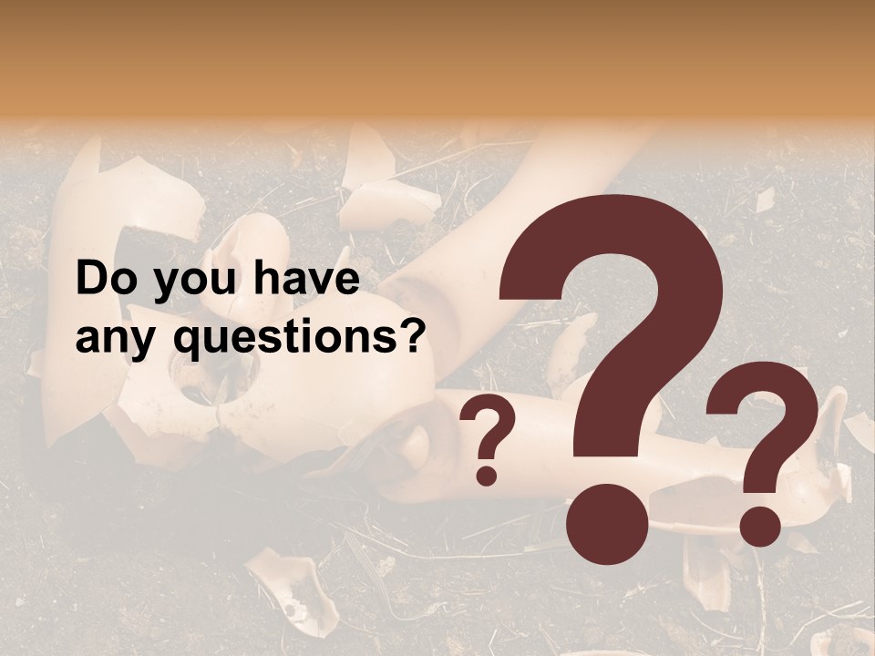 The Old, Broken Doll On The Ground PowerPoint Template