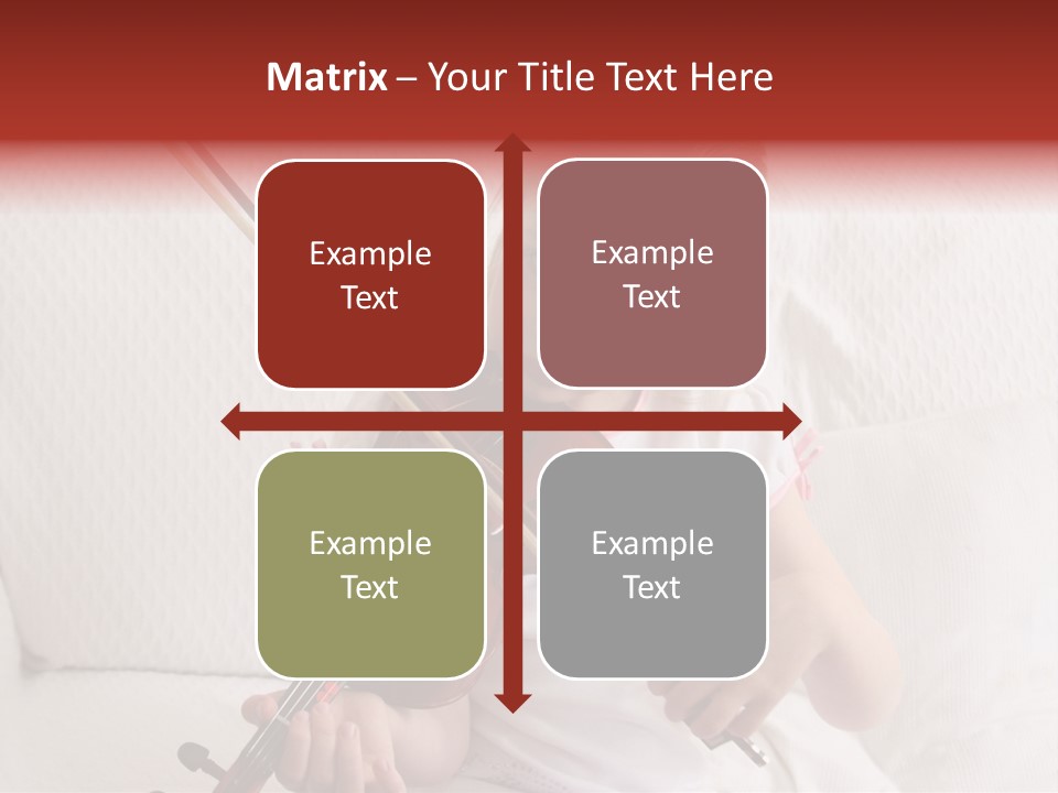 Young Girl Practicing Her Violin PowerPoint Template