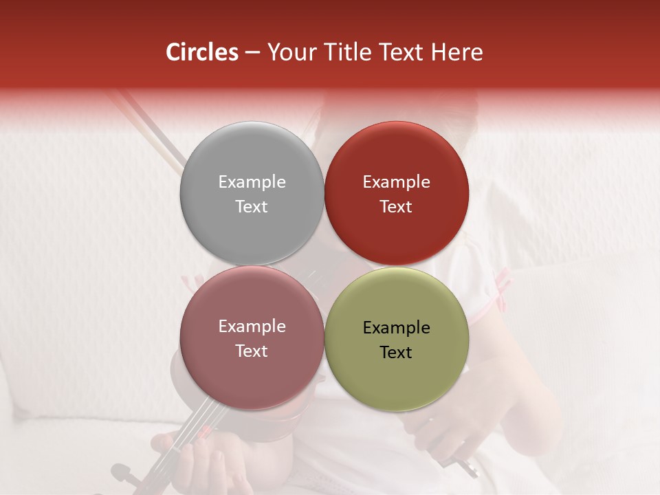 Young Girl Practicing Her Violin PowerPoint Template