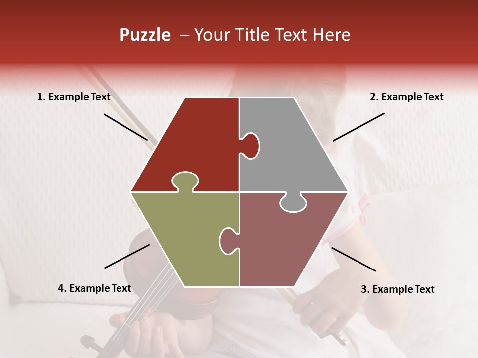 Young Girl Practicing Her Violin PowerPoint Template