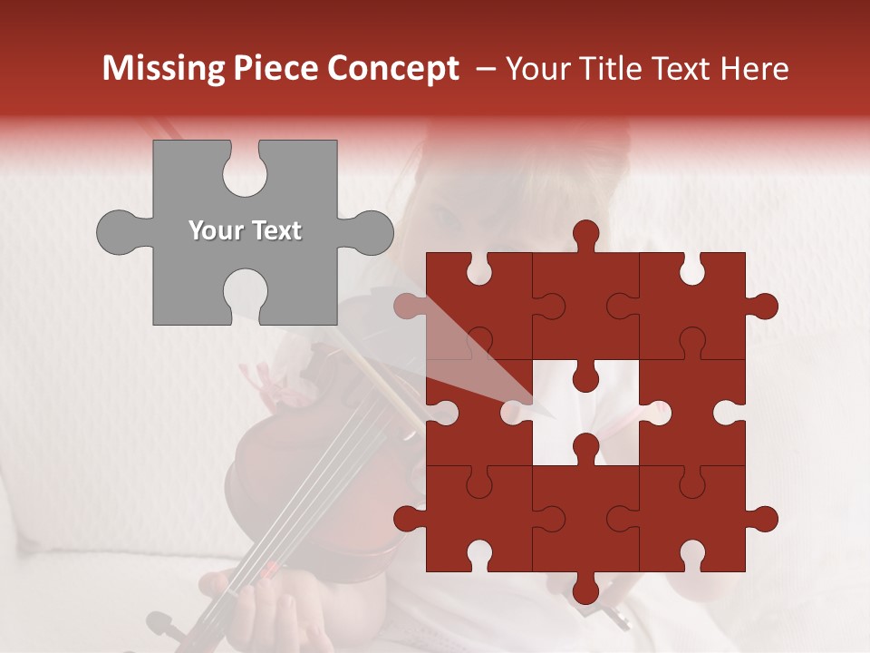 Young Girl Practicing Her Violin PowerPoint Template